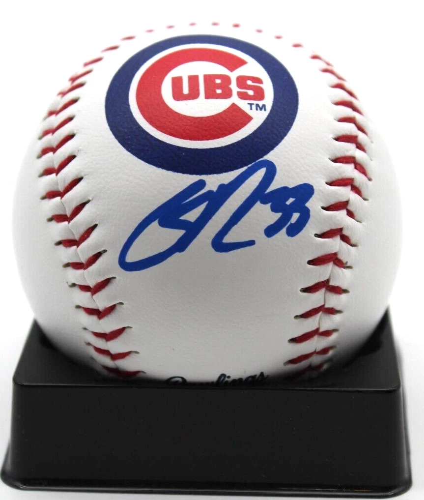 Glendon Rusch Signed Major League Chicago Cubs Logo Baseball w/Beckett BR93203