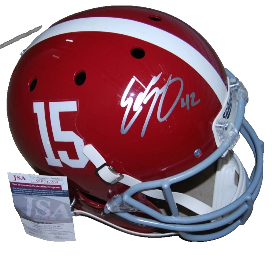 EDDIE LACEY signed (ALABAMA CRIMSON TIDE) F/S football helmet JSA WB747264