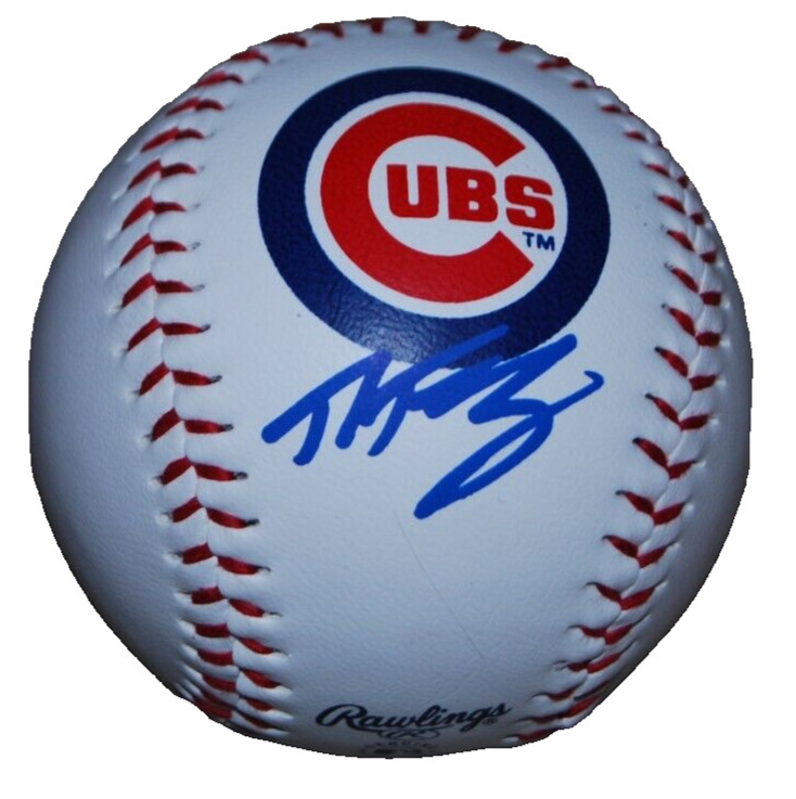 RYAN FLAHERTY signed (CHICAGO CUBS) MLB logo baseball BECKETT BAS BR67631