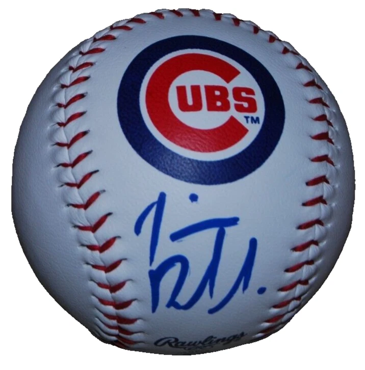 JIM BELUSHI signed (CHICAGO CUBS) MLB logo baseball BECKETT BAS BR63162
