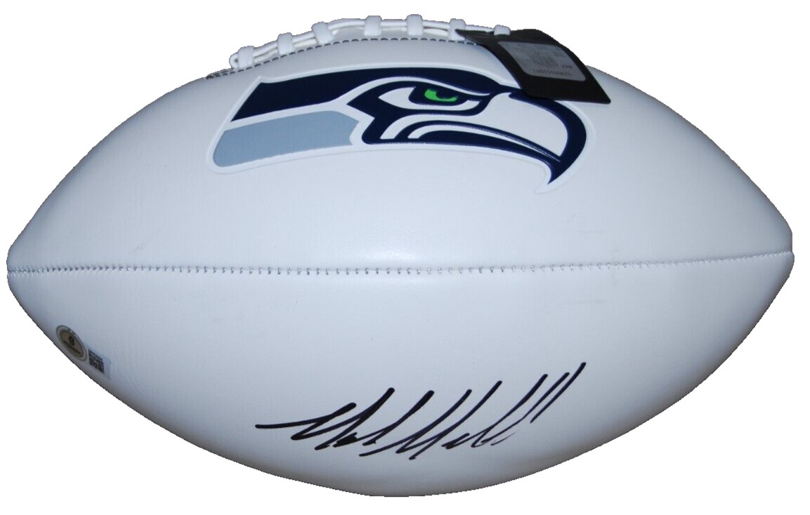 MIKE MACDONALD signed (SEATTLE SEAHAWKS) LOGO football BECKETT BAS BR63094