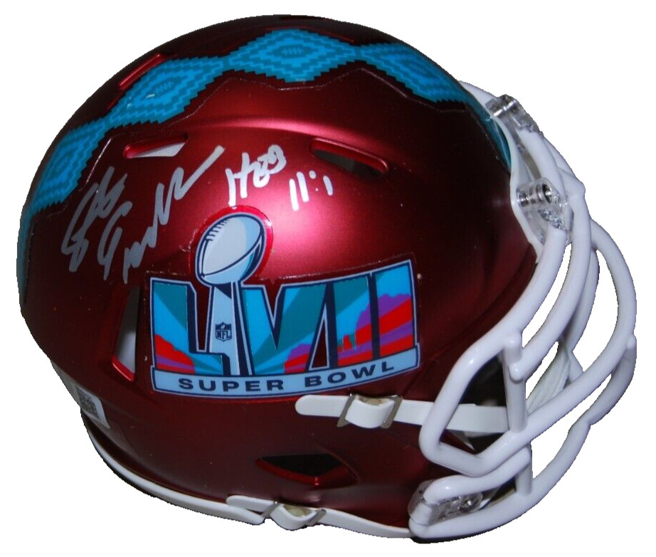 STEVE SPAGNUOLO signed (KANSAS CITY CHIEFS) mini football helmet BECKETT BR63121