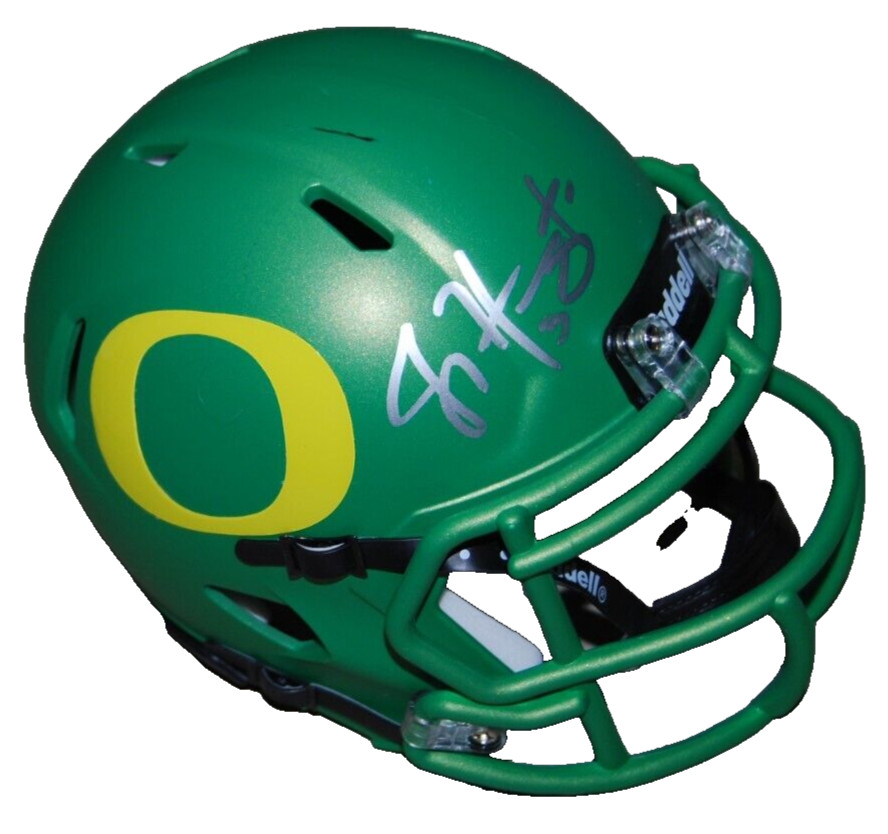 JOEY HARRINGTON signed (OREGON DUCKS) mini football helmet BECKETT BR32595