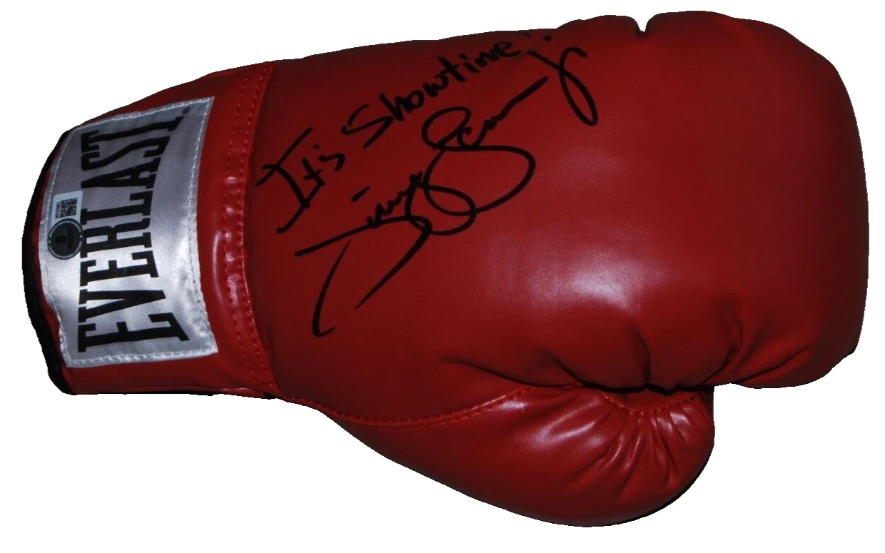 JIMMY LENNON JR signed (BOXING ANNOUNCER) Everlast Boxing glove BECKETT BR25962