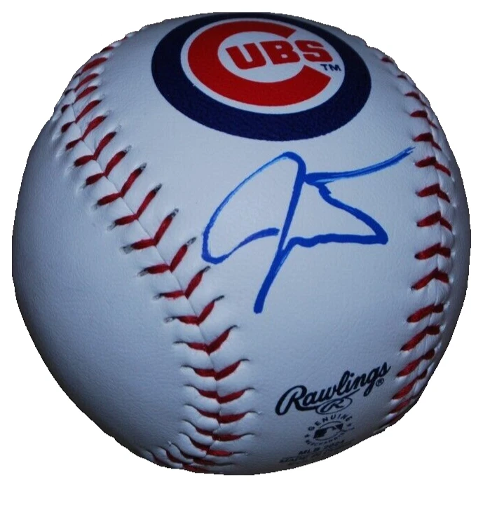 JAMES TRIANTOS signed (CHICAGO CUBS) MLB logo baseball BECKETT BR67632