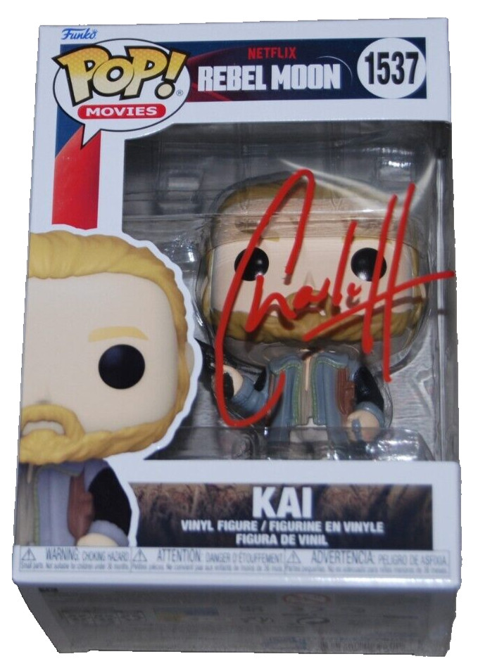 CHARLIE HUNNAM signed (REBEL MOON) Kai Funko pop #1537 BECKETT BAS BR25981