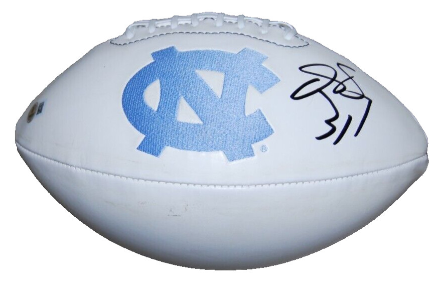 DRE BLY signed (NORTH CAROLINA TAR HEELS) LOGO football BECKETT BAS BR63085