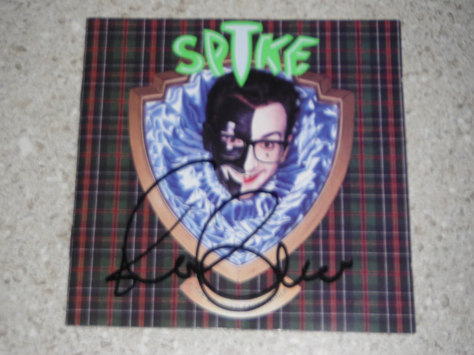 ELVIS COSTELLO SIGNED SPIKE CD COVER