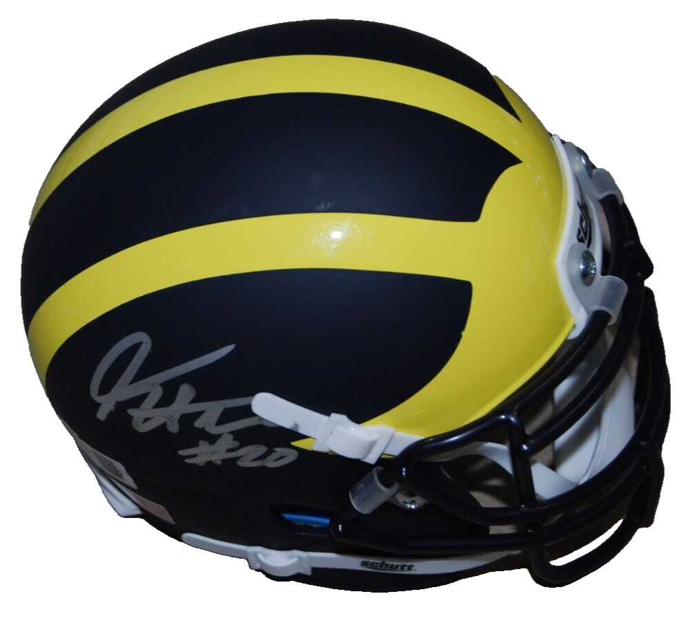 KALEL MULLINGS signed (MICHIGAN WOLVERINES) mini football helmet BECKETT BR32593