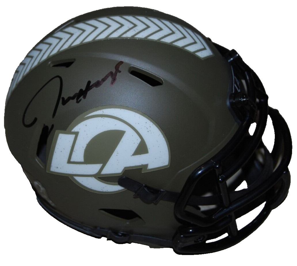 JIM HARBAUGH signed (LOS ANGELES CHARGERS) mini football helmet BECKETT BR63098