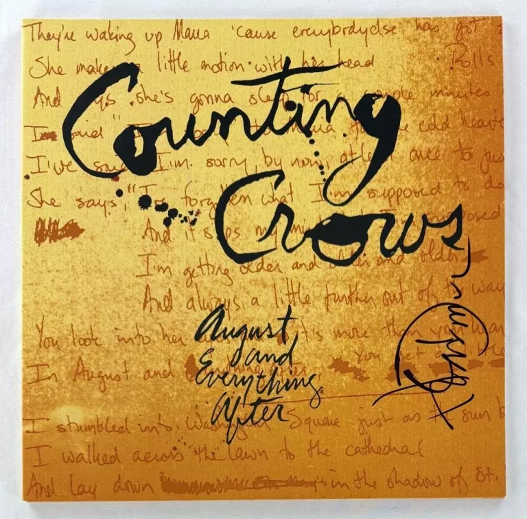 ADAM DURITZ COUNTING CROWS SIGNED AUTOGRAPH ALBUM VINYL RECORD LP W/ BECKETT COA COLLECTIBLE MEMORABILIA