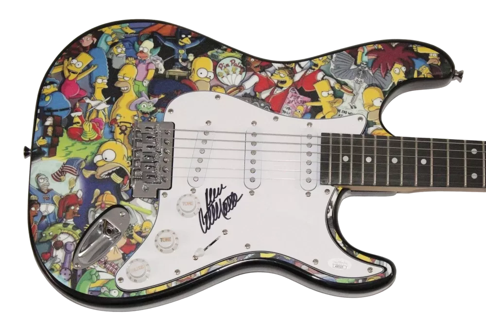 Dan Castellaneta Signed Autograph Full Size Custom Simpsons Guitar w/ JSA COA