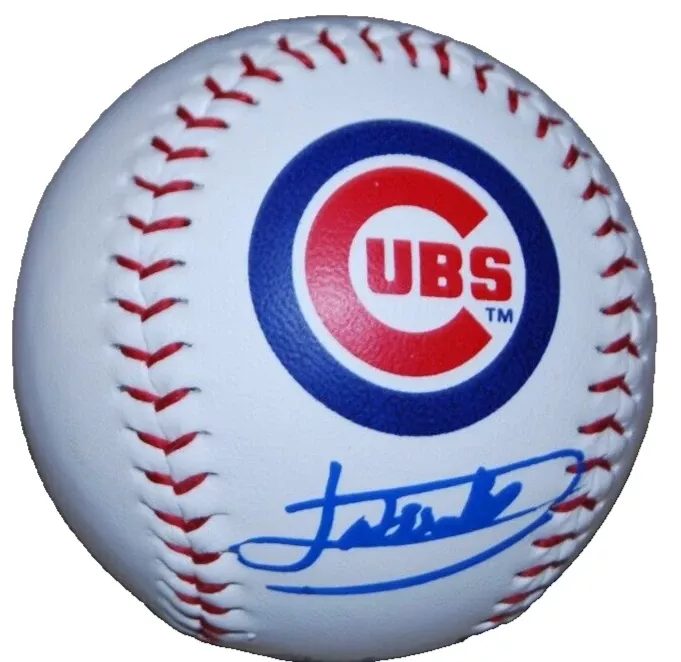 JAVIER ASAAD signed (CHICAGO CUBS) MLB logo baseball BECKETT BAS BR63156