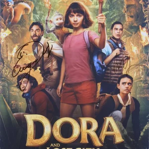 (2) Derbez & Wahlberg Dora And The Lost City Of Gold Signed 12x18 Photo BAS