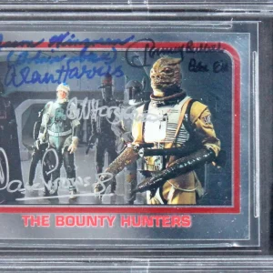 (5) Prowse, Bulloch +3 Signed 1999 Star Wars Chrome #45 Card Auto 10! BAS Slab