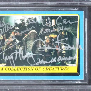 (7) St. Amand, Lauren, McVey +4 Signed 1983 Star Wars ROTJ #167 Card BAS Slabbed