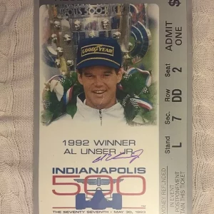 '92 Indianapolis 500 Winner Al Unser Jr Signed 1993 Ticket Poster Indy Car 12x18
Opens in a new window or tab