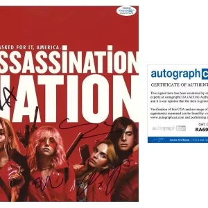 "Assassination Nation" Cast AUTOGRAPHS Signed 8x10 Photo C ACOA Collectible Memorabilia