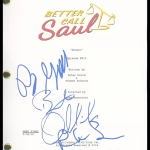 "Better Call Saul" AUTOGRAPH Signed Full 'Winner' Script - Bob Odenkirk +2 ACOA