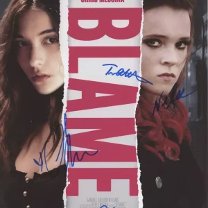 "Blame" Cast AUTOGRAPHS Signed 8x12 Photo - Quinn Shephard, Nadia Alexander +2 Collectible Memorabilia