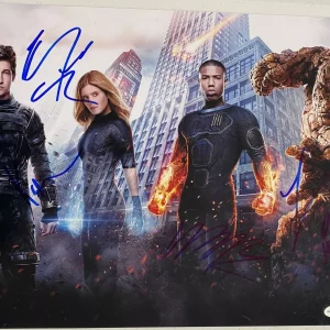 "Fantastic Four" Cast AUTOGRAPHS Signed 11x14 Photo - Michael B. Jordan +3 ACOA Collectible Memorabilia