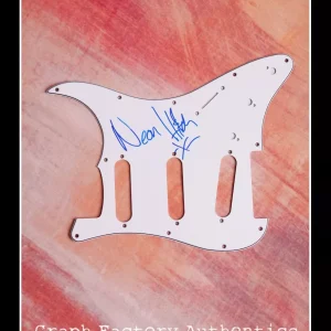 **GFA Ass Back Home *NEON HITCH* Signed Electric Pickguard for Guitar COA**