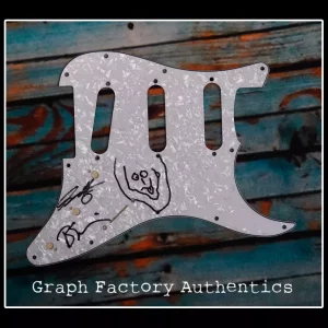 **GFA English Indie Band *PUBLIC IMAGE LDT* Signed Electric Pickguard AD1 COA**