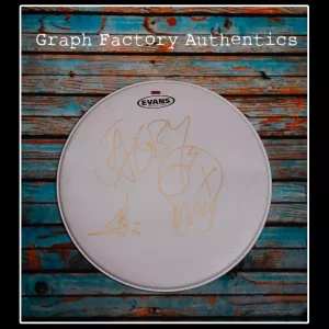 **GFA Last Resort *PAPA ROACH* Signed Evans 16" Drumhead AD1 COA**