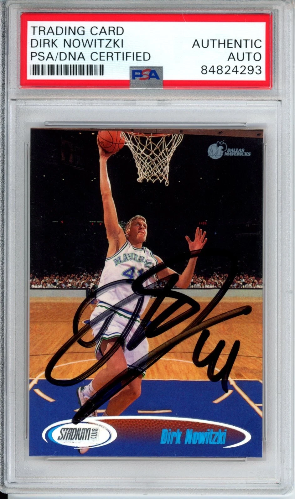 1998 Topps Stadium Club Dirk Nowitzki Rookie RC Signed PSA DNA COA AUTOGRAPH HOF