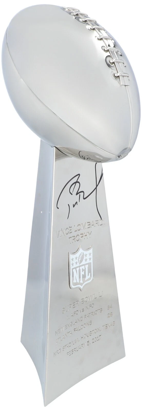 Tom Brady Signed Full Size Super Bowl LI Vince Lombardi Trophy Tristar COA #6/12