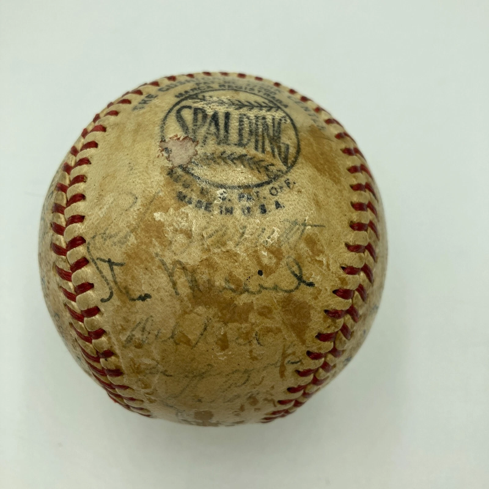 1946 ST. LOUIS CARDINALS WORLD SERIES CHAMPS TEAM SIGNED BASEBALL JSA COA COLLECTIBLE MEMORABILIA
