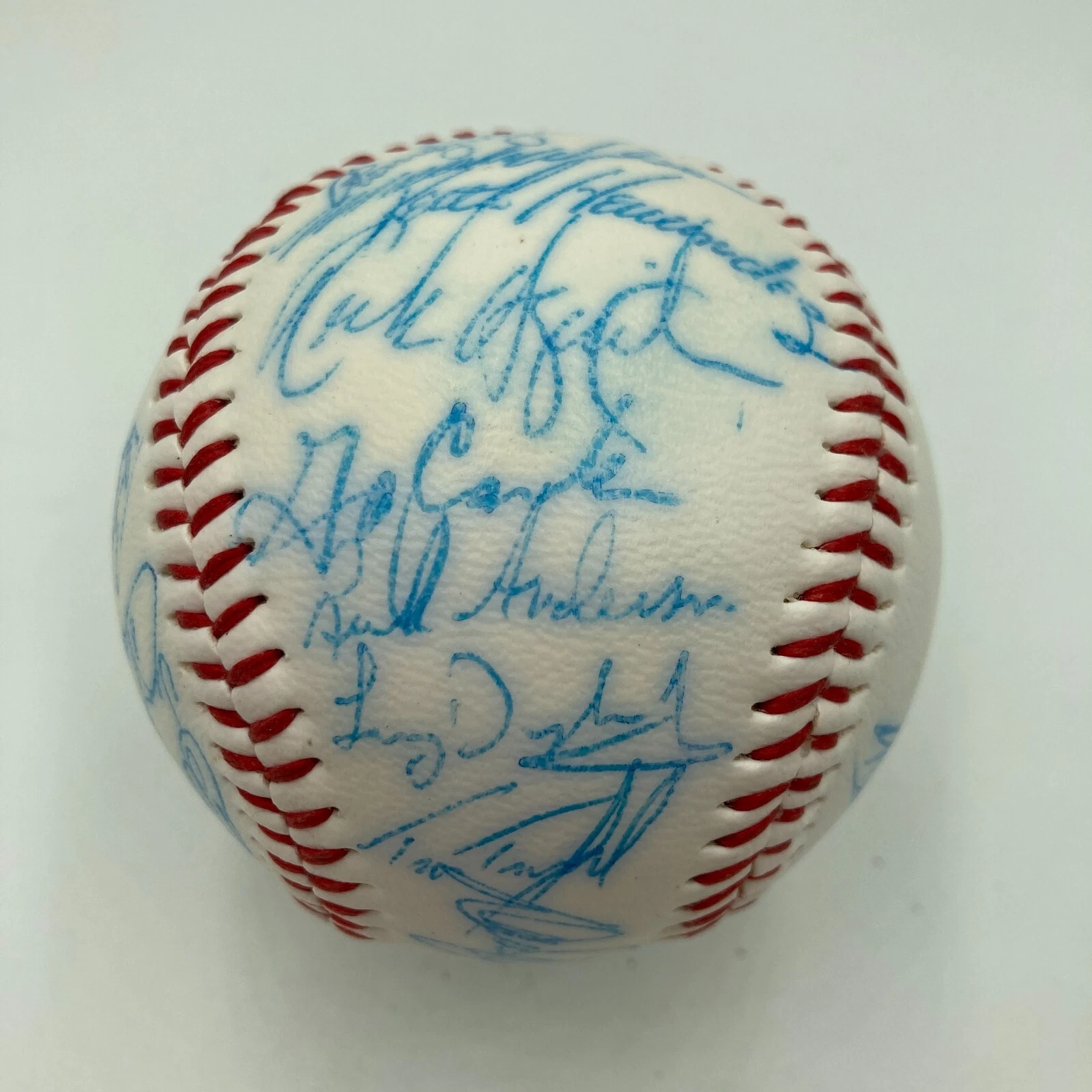 Vintage 1986 New York Mets World Series Champs Team Signed Baseball JSA COA