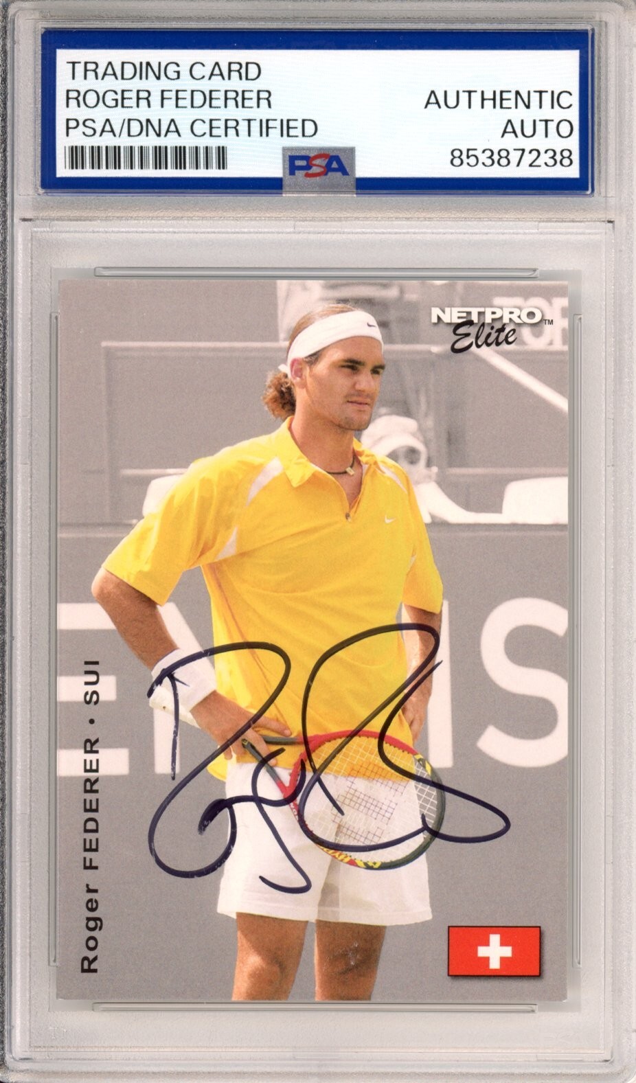 2003 NETPRO ELITE EVENT ROGER FEDERER SIGNED ROOKIE PSA DNA COA AUTOGRAPH RC HOF