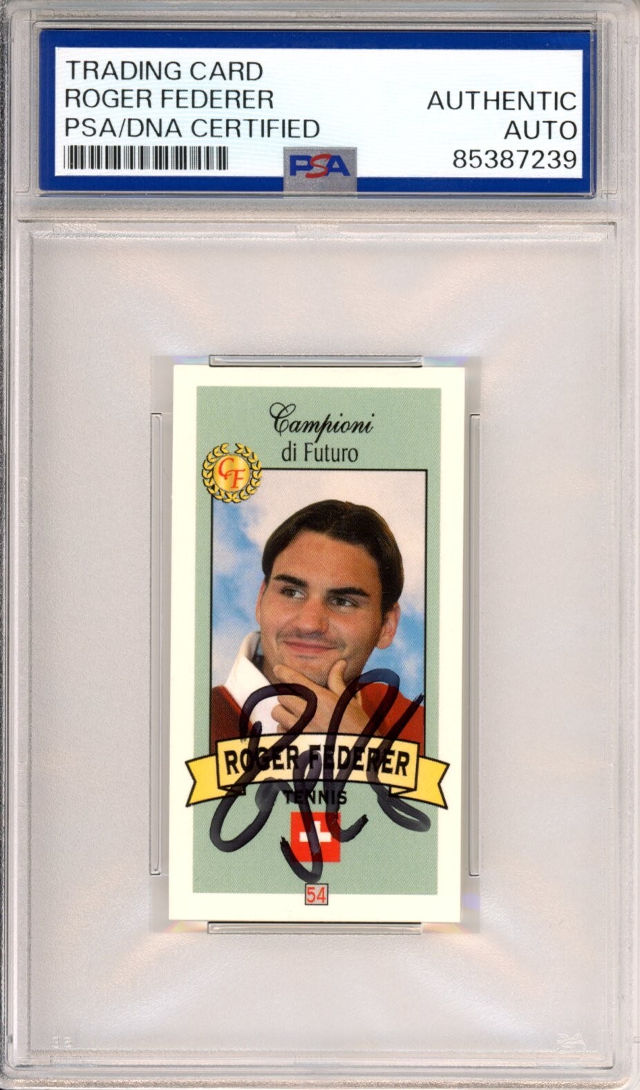 2013 Campioni Di Futuro ROGER FEDERER SIGNED ROOKIE CARD PSA DNA AUTOGRAPH HOF