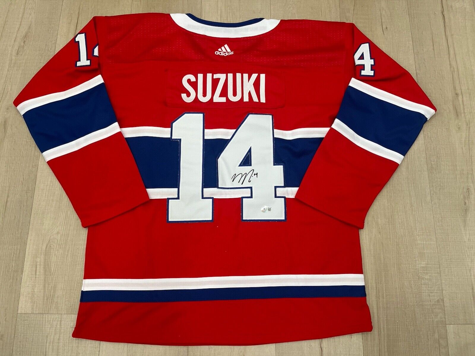 NICK SUZUKI HAND SIGNED MONTREAL CANADIENS JERSEY BECKETT BAS COA
