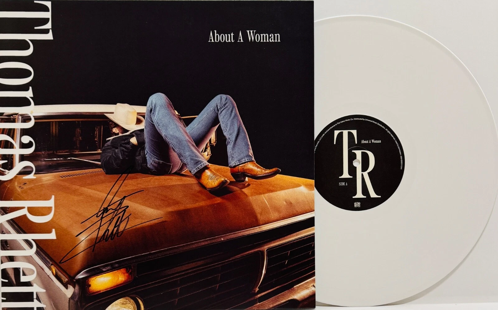 THOMAS RHETT Signed White Vinyl LP Cover 