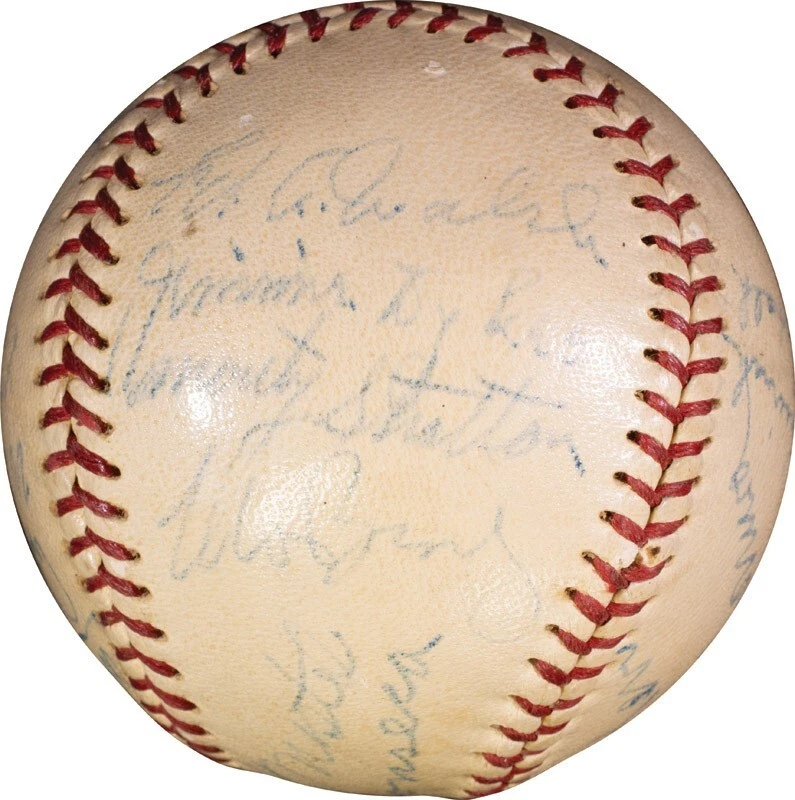 Red Faber Ed Walsh Ray Schalk Moe Berg Hall Of Fame Signed Baseball Beckett