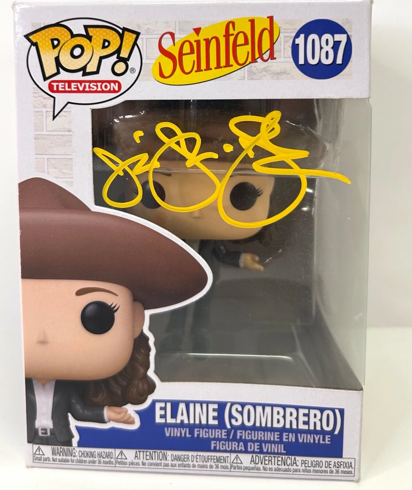 JULIA LOUIS-DREYFUS Signed Autograph FUNKO POP JSA COA SEINFELD ELAINE SOMBRERO