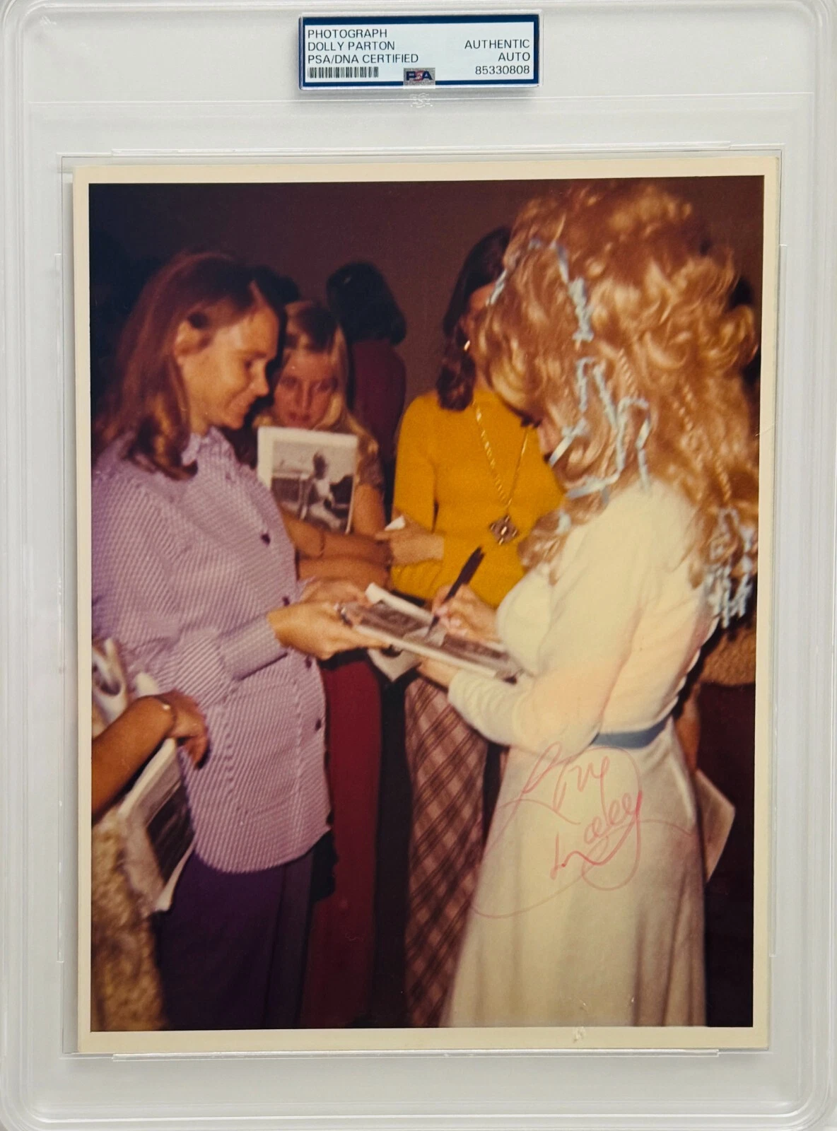 DOLLY PARTON Signed Autograph Slabbed Encapsulated PSA/DNA 8x10 Photo