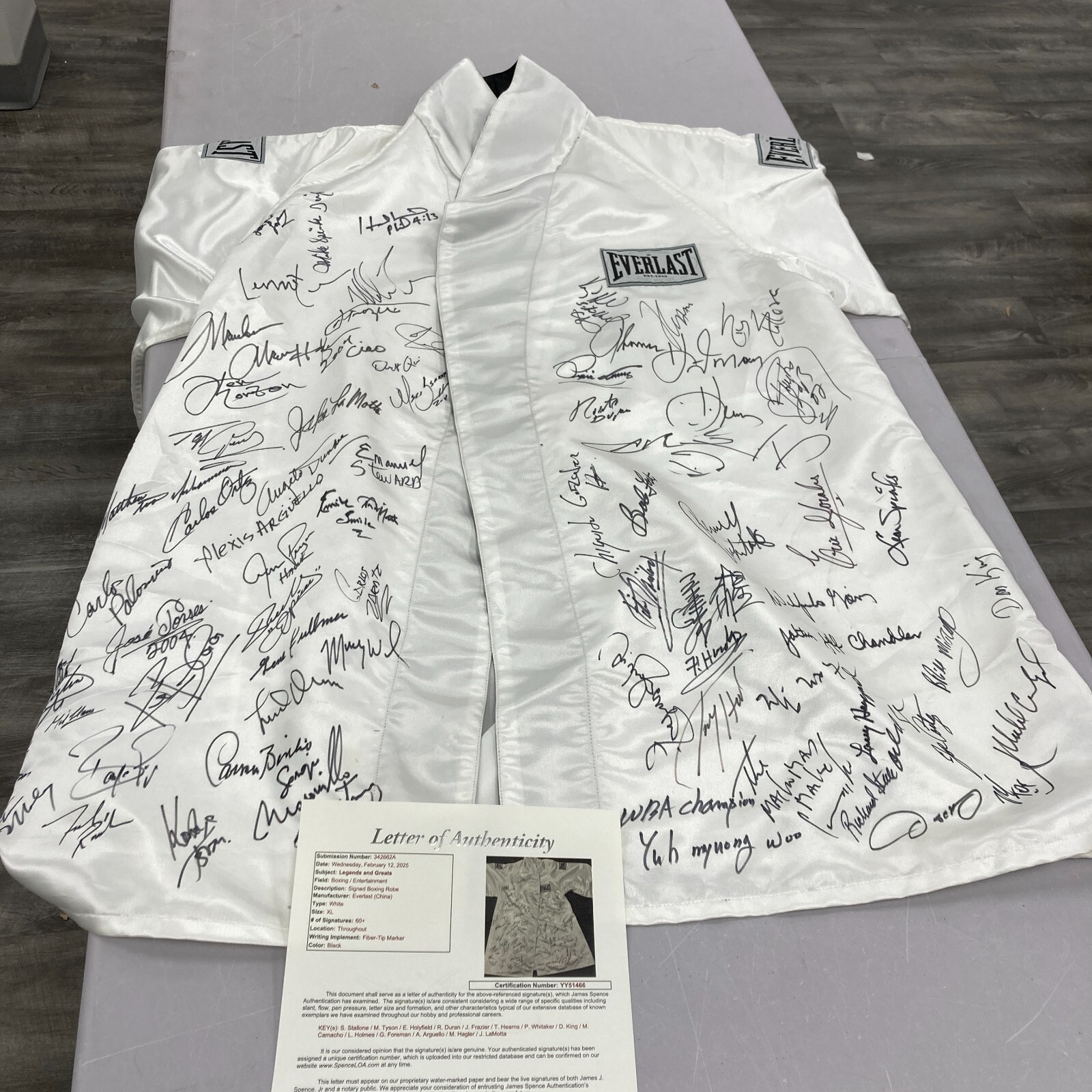 Boxing Hall Of Fame Legends Signed Everlast Robe 60+ Sigs Sylvester Stallone JSA