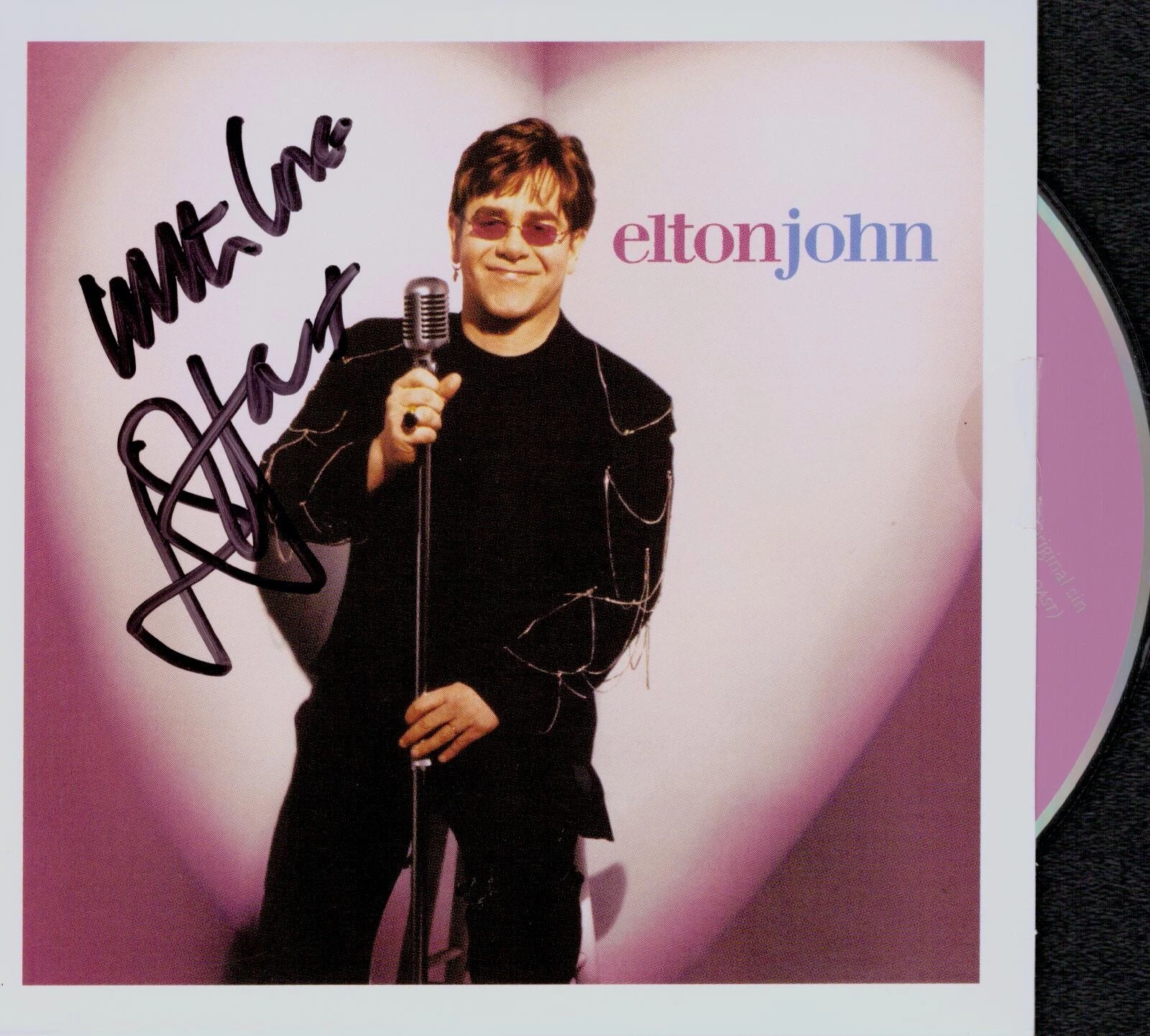ELTON JOHN Signed Autograph CD Cover 