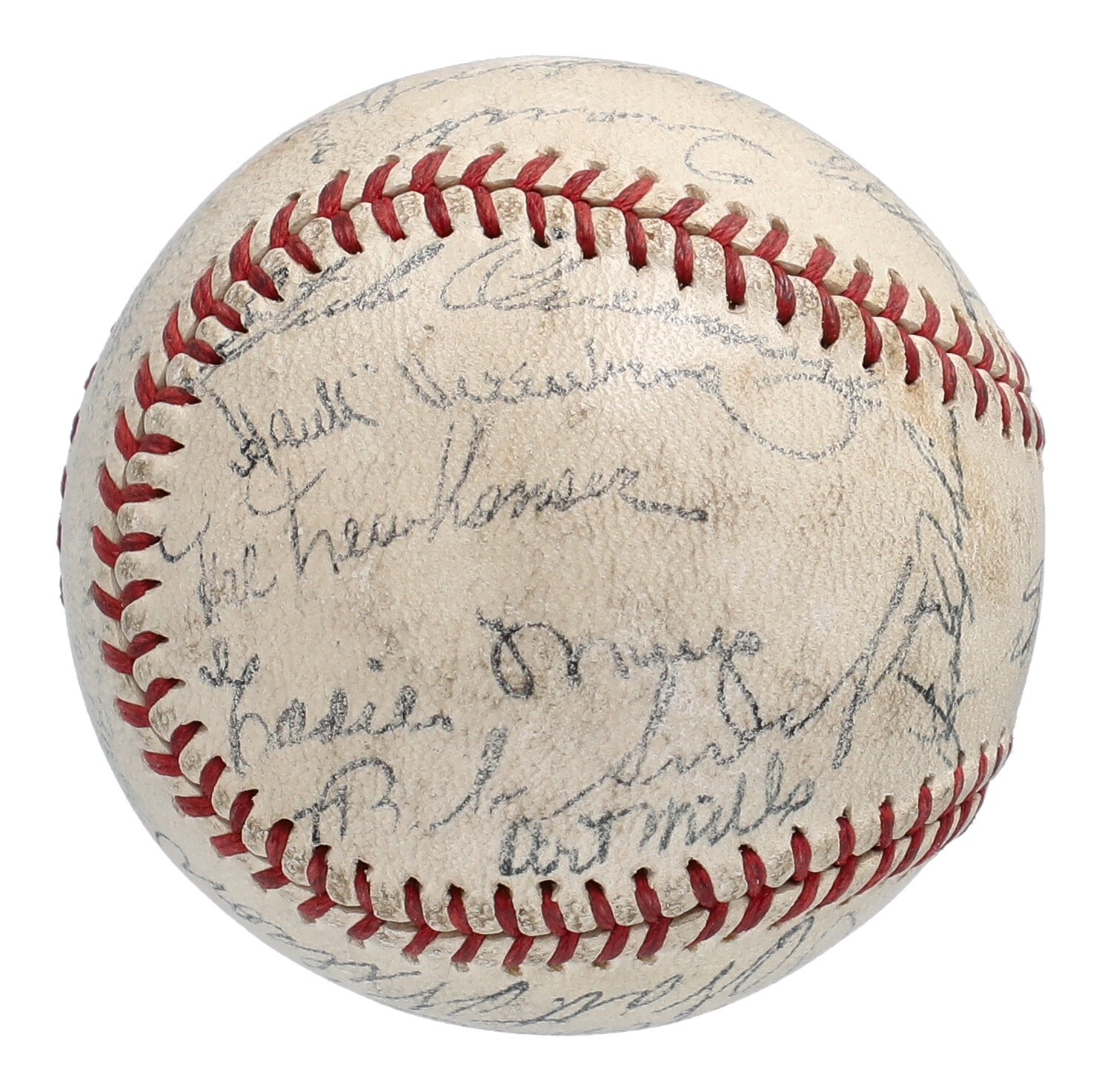 1945 DETROIT TIGERS WORLD SERIES CHAMPS TEAM SIGNED BASEBALL BECKETT COA COLLECTIBLE MEMORABILIA