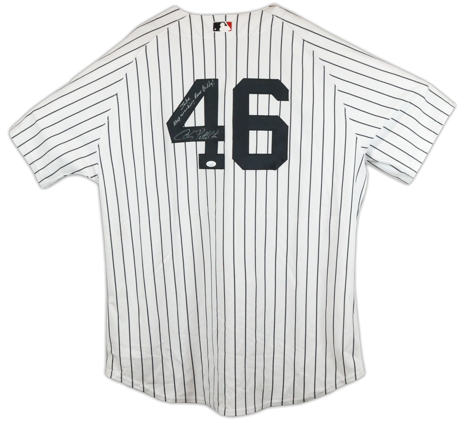 Andy Pettitte Signed NY Yankees Jersey Inscribed To Joba Chamberlain JSA COA