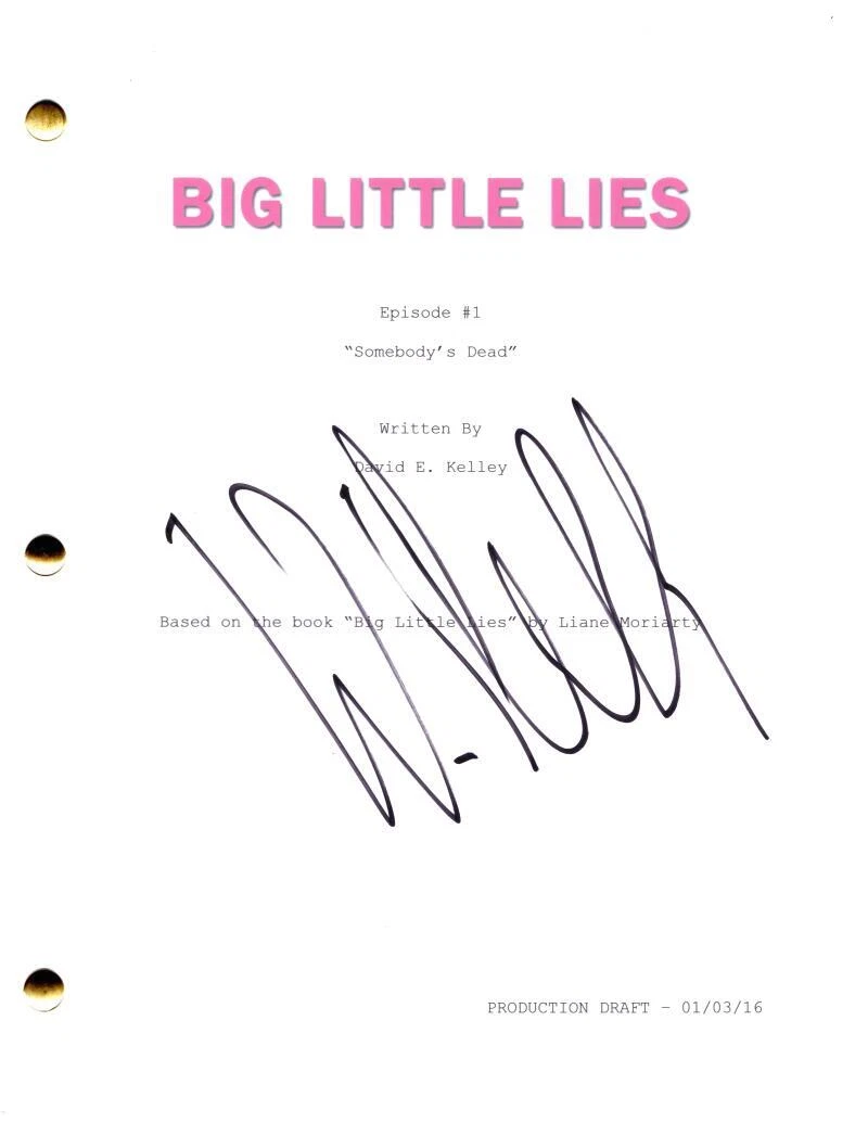 David E Kelly Signed Autograph Big Little Lies Full Pilot Script Screenplay