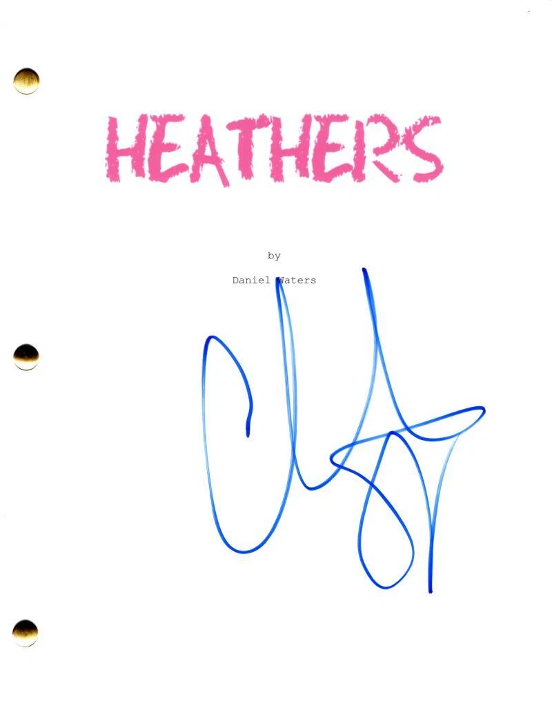 Christian Slater Signed Autograph Heathers Full Movie Script w/ Winona Rider