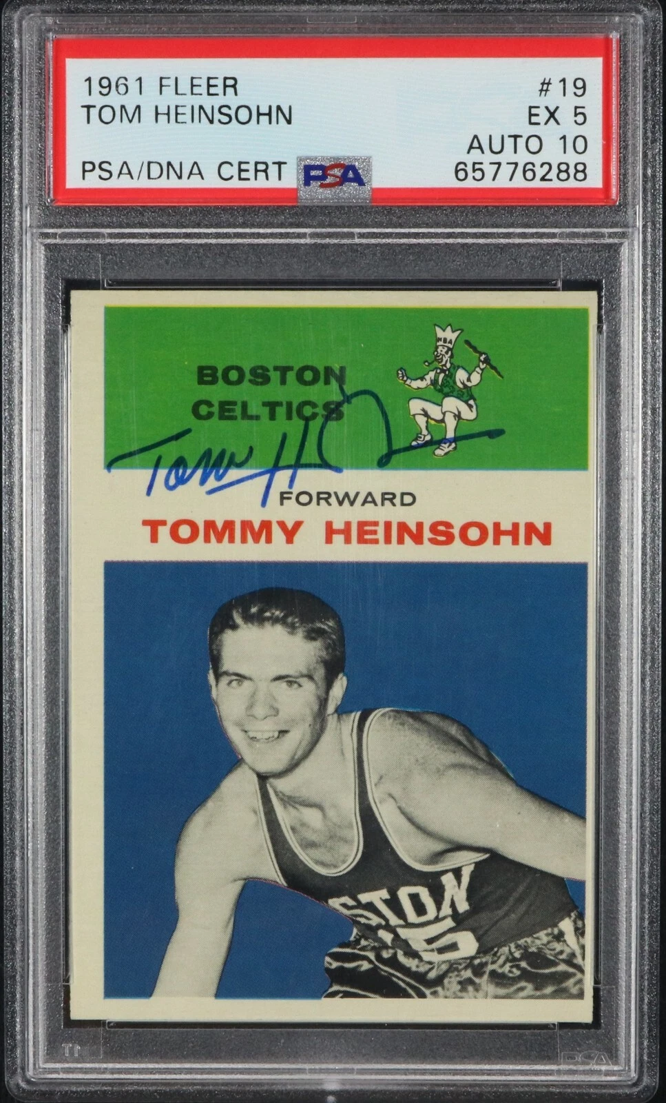 TOM HEINSOHN (HOF) SIGNED 1961-62 FLEER #19 PSA/DNA GEM MINT 10 COLLECTIBLE MEMORABILIA