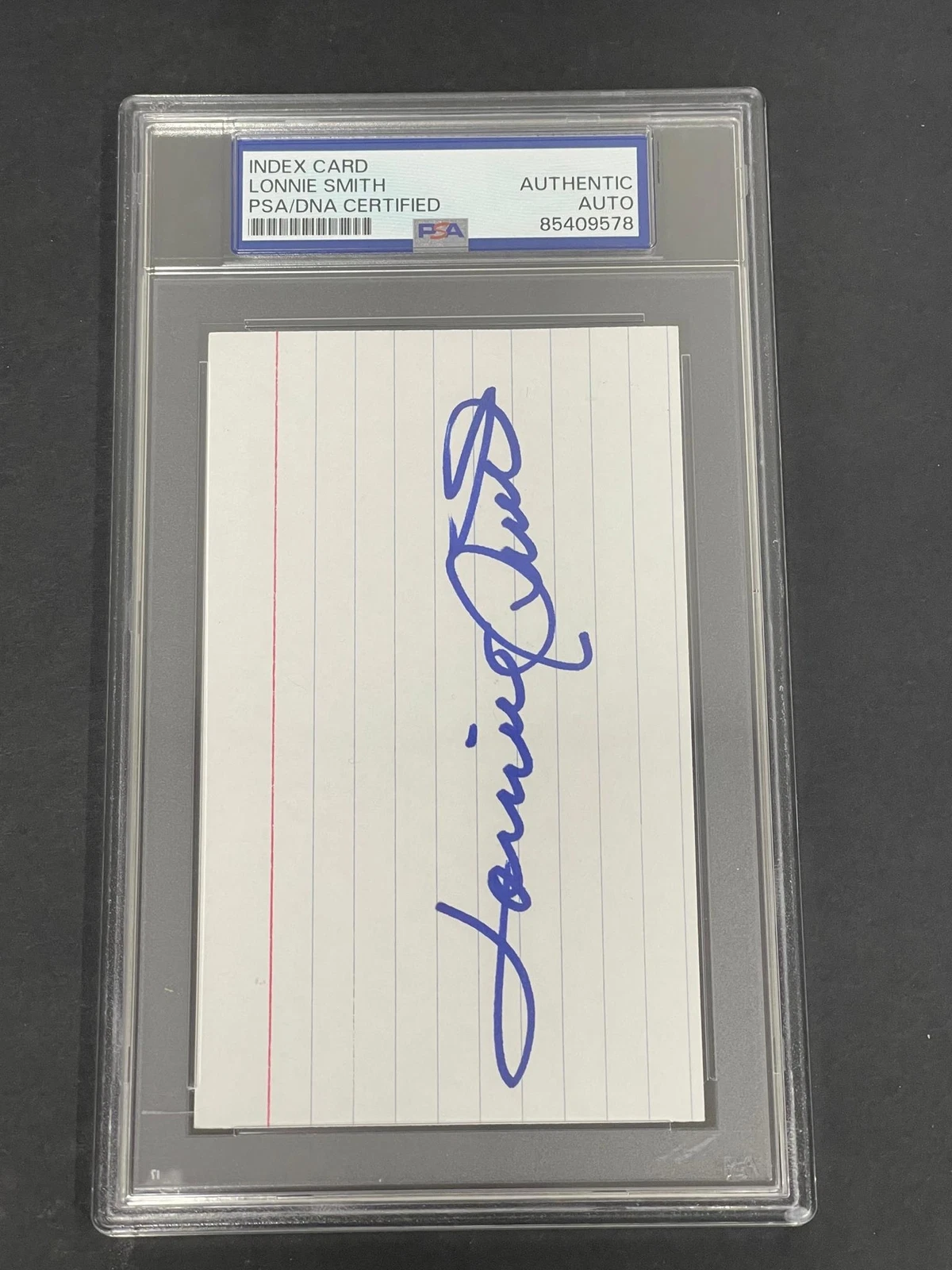 Lonnie Smith signed index card PSA/DNA Autographed Phillies