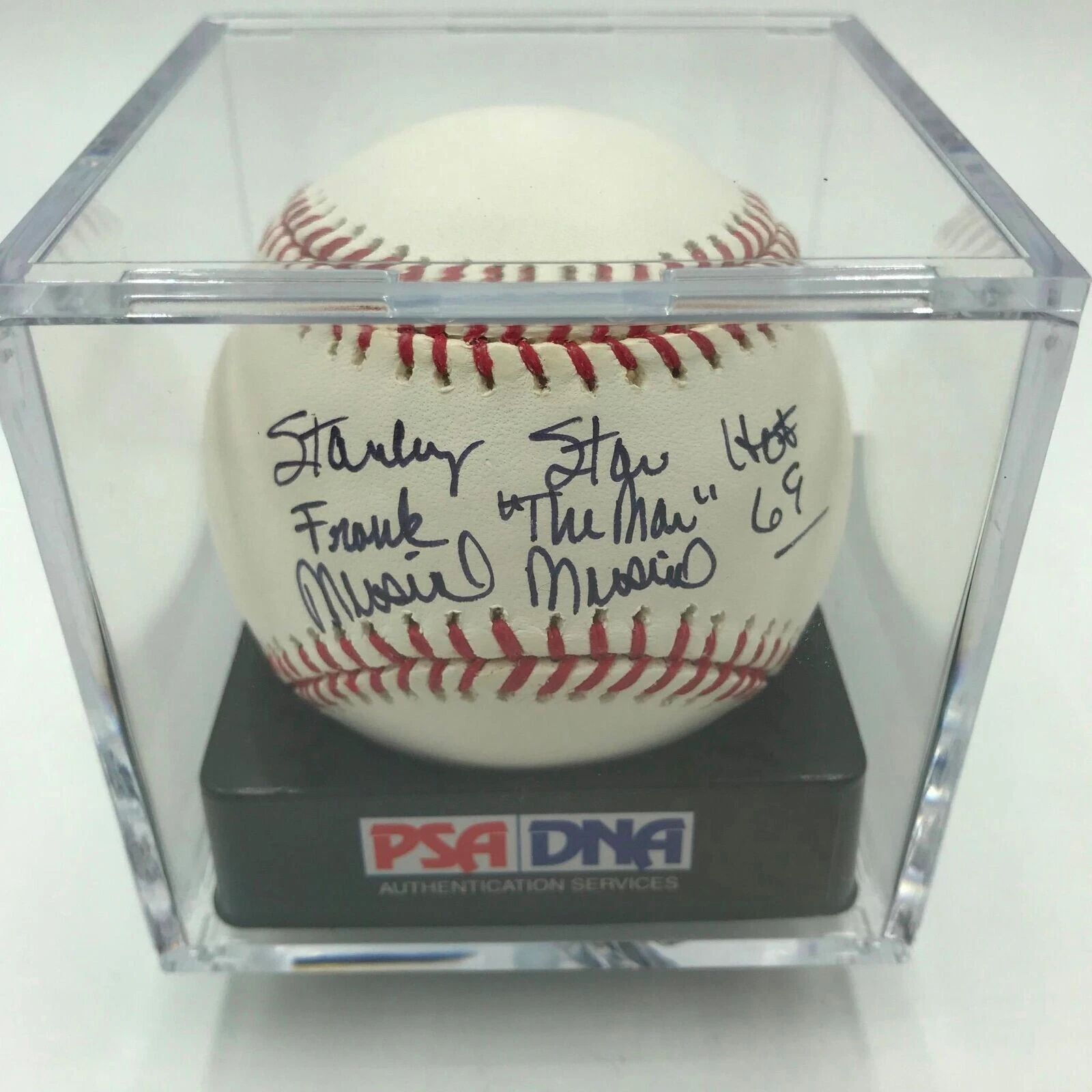 Stan Musial Stanley Frank Full Name Signed Heavily Inscribed Baseball PSA DNA