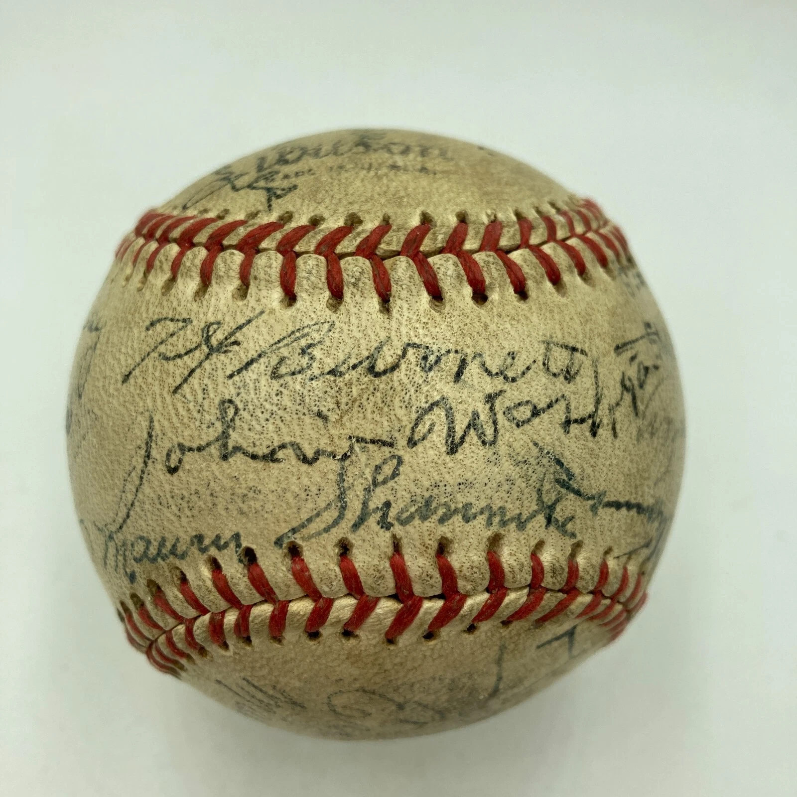 RARE 1940 New York Black Yankees Negro League Team Signed Baseball PSA DNA COA