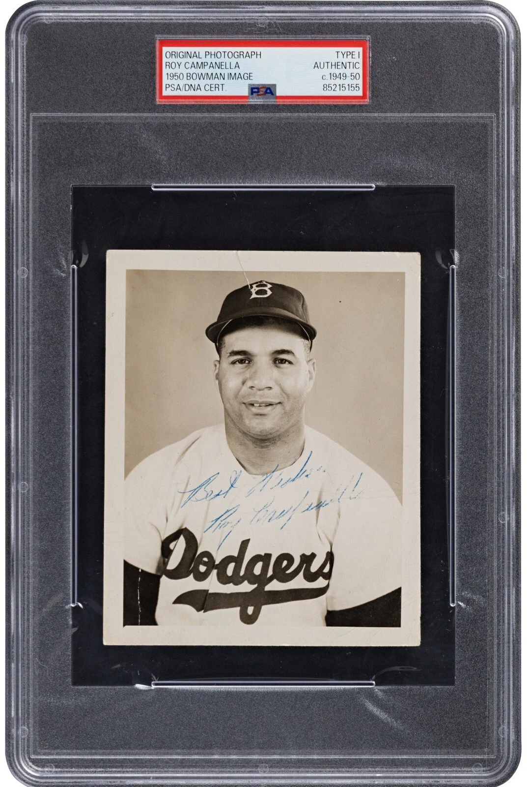 Roy Campanella Signed Original Type 1 Photo Used For 1950 Bowman Card PSA DNA